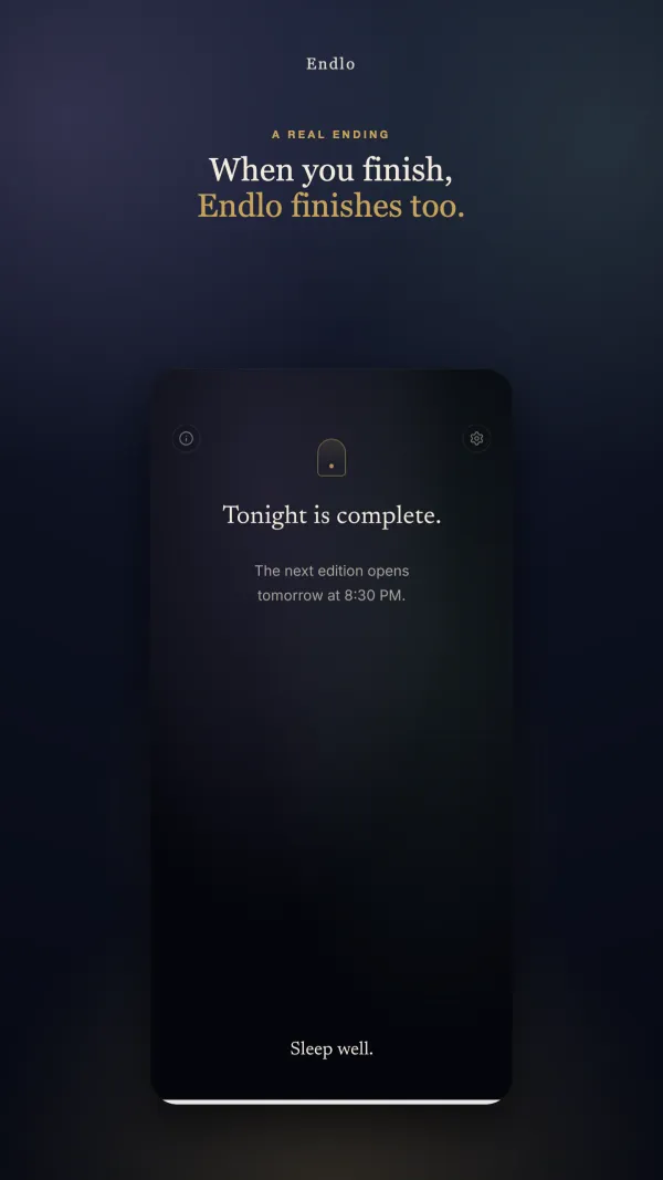 A real ending — the edition closes for the night